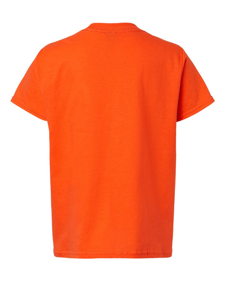 Rear View of Orange Softstyle® Youth T-Shirt - 64000B