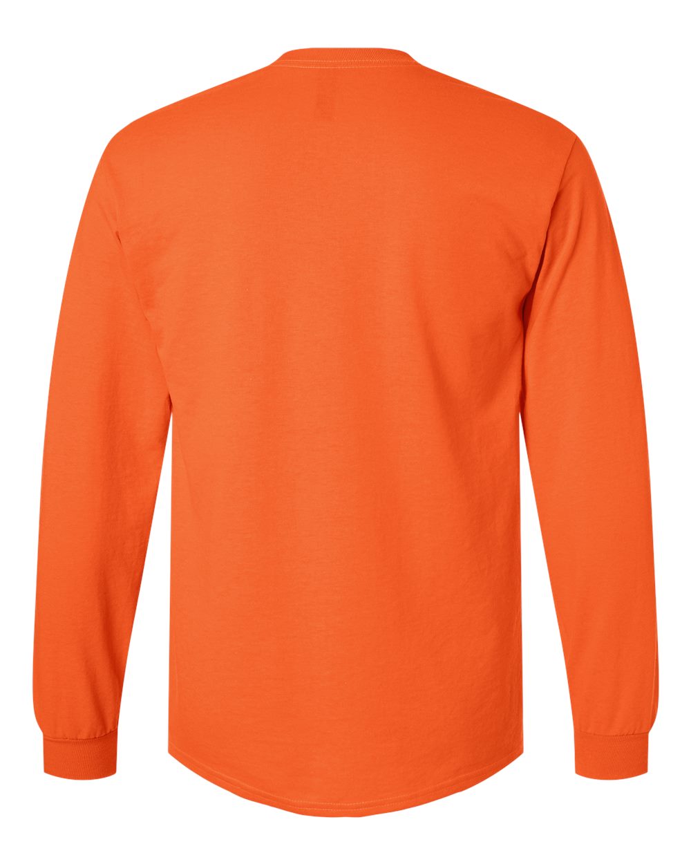Rear View of Orange Ultra Cotton® Long Sleeve T-Shirt - 2400