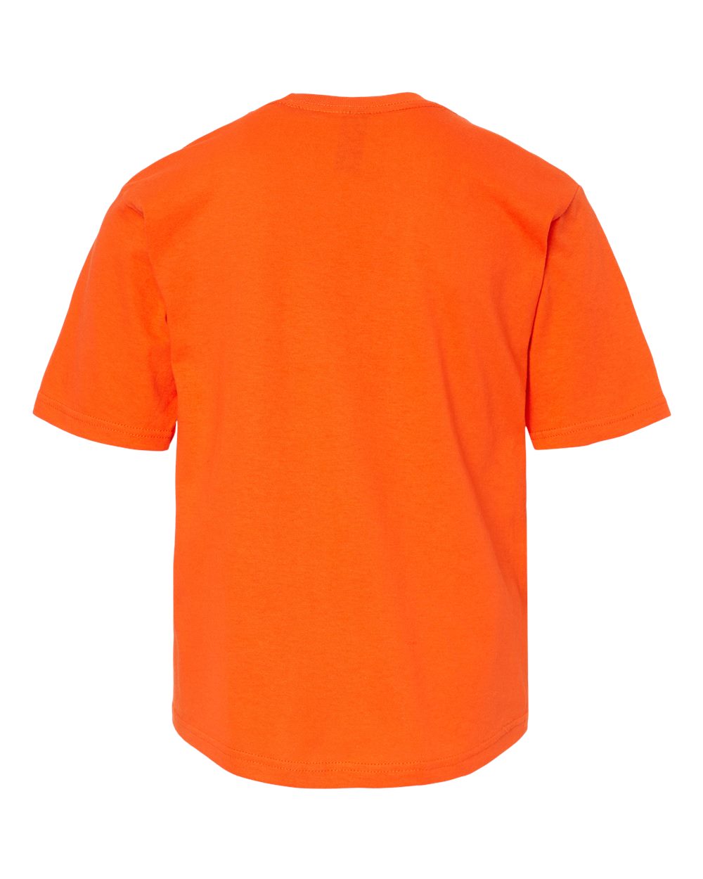 Rear View of Orange Youth Gold Soft Touch T-Shirt - 4850