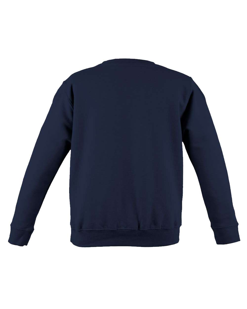 Rear View of Oxfor Navy College Crewneck Sweatshirt - JHA030