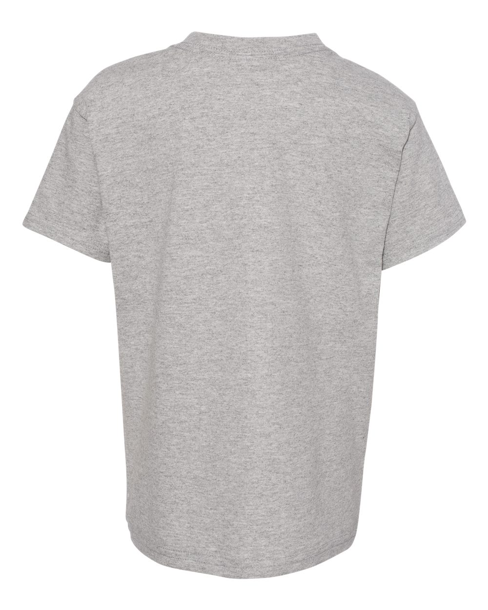 Rear View of Oxford Grey Essential-T Youth T-Shirt - 5480