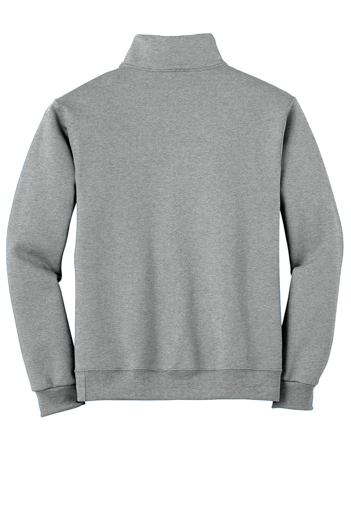 Rear View of Oxford Jerzees - NuBlend 1/4-Zip Cadet Collar Sweatshirt. 995M