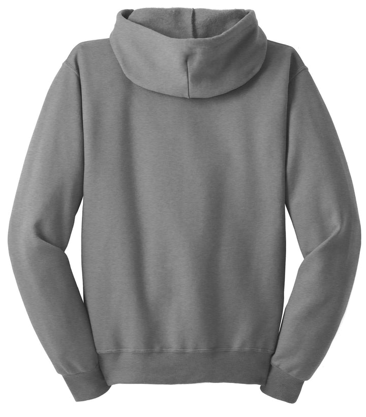 Rear View of Oxford Jerzees - NuBlend Full-Zip Hooded Sweatshirt. 993M