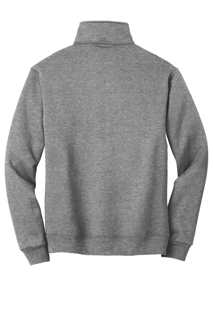 Rear View of Oxford Jerzees Super Sweats NuBlend - 1/4-Zip Sweatshirt with Cadet Collar. 4528M