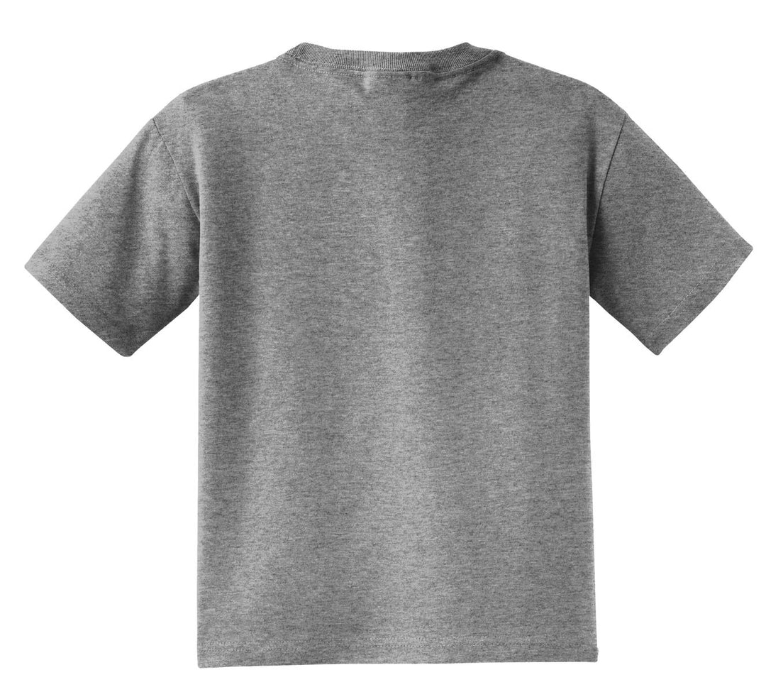 Rear View of Oxford Jerzees - Youth Dri-Power 50/50 Cotton/Poly T-Shirt. 29B