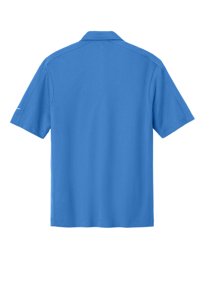 Rear View of Pacific Blue Nike Tech Sport Dri-FIT Polo. 266998