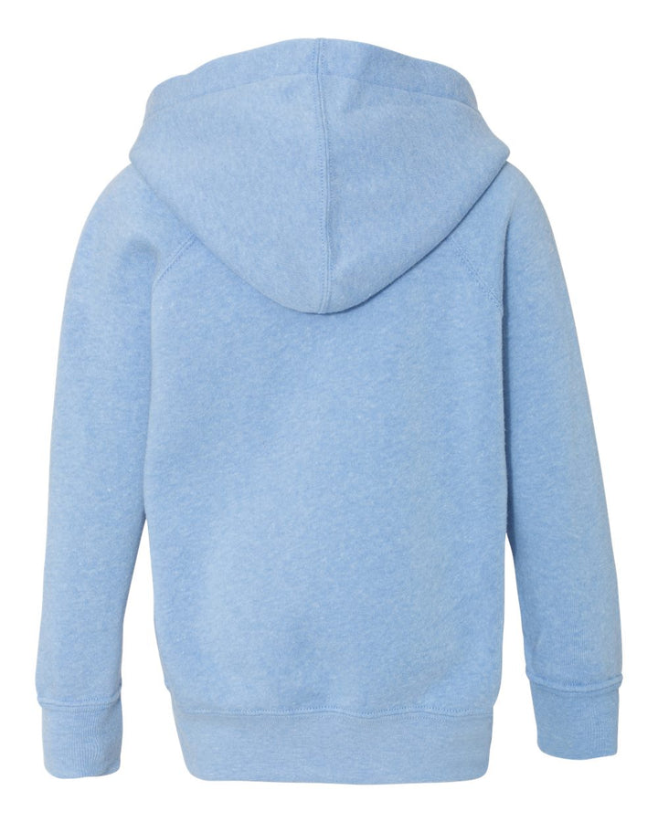 Rear View of Pacific Toddler Special Blend Hooded Raglan Sweatshirt - PRM10TSB