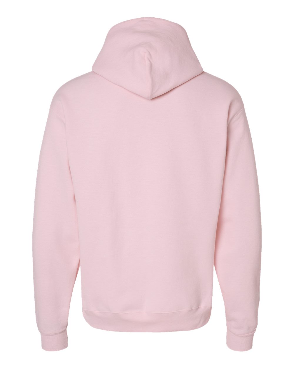 Rear View of Pale Pink Ecosmart® Hooded Sweatshirt - P170