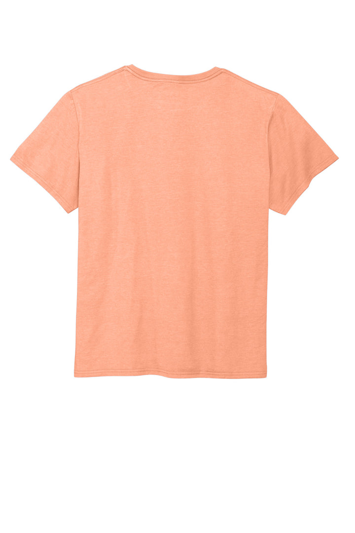 Rear View of Peach Jerzees Premium Blend Ring Spun T-Shirt 560M