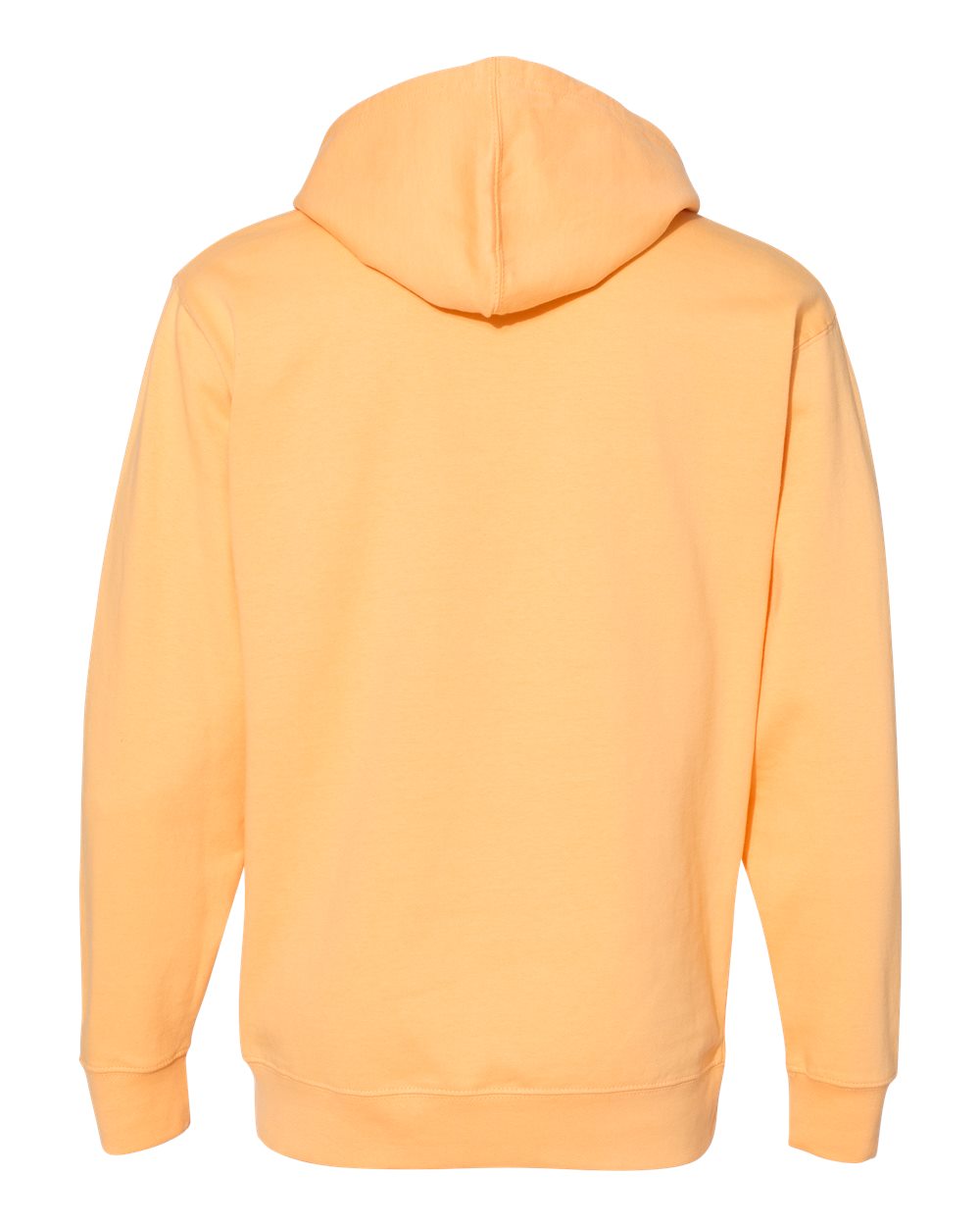 Rear View of Peach Midweight Hooded Sweatshirt - SS4500