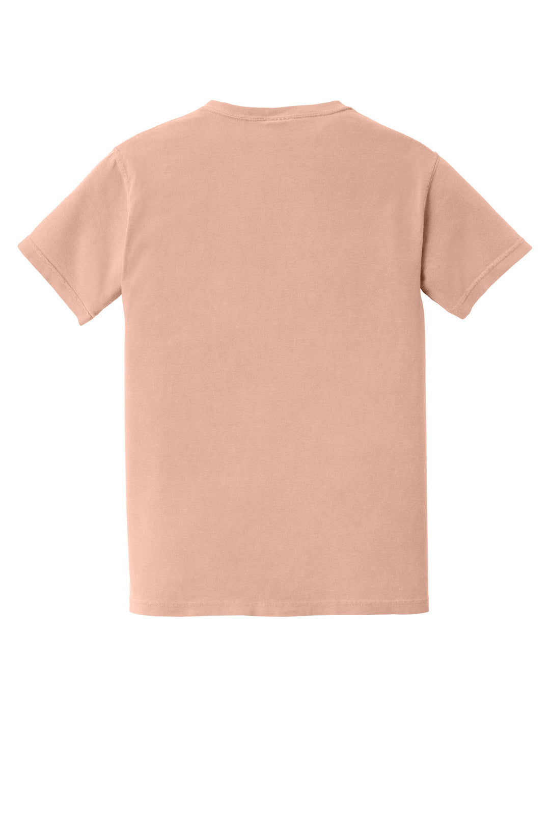 Rear View of Peachy COMFORT COLORS Heavyweight Ring Spun Pocket Tee. 6030