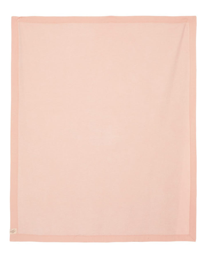 Rear View of Peachy Garment-Dyed Fleece Dorm Blanket - 15BT