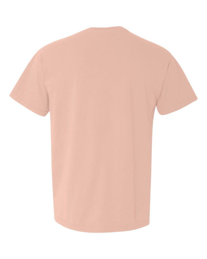 Rear View of Peachy Garment-Dyed Heavyweight Pocket T-Shirt - 6030