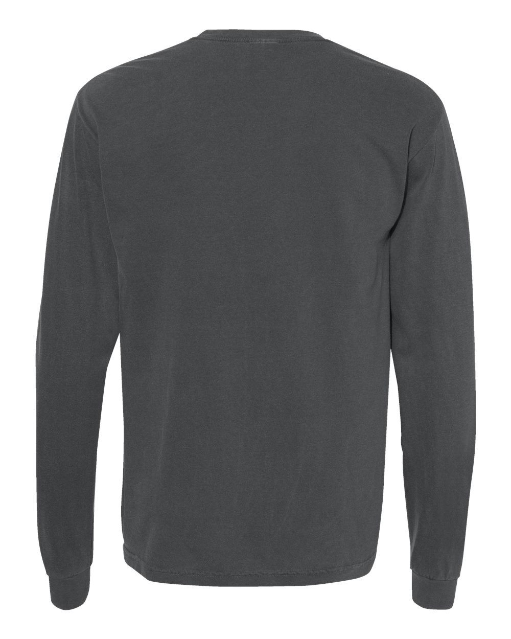 Rear View of Pepper Garment-Dyed Heavyweight Long Sleeve T-Shirt - 6014