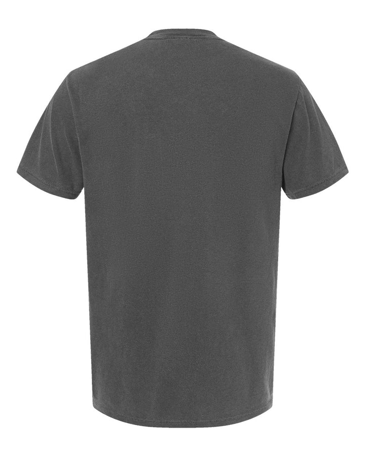 Rear View of Pepper Garment-Dyed Heavyweight Pocket T-Shirt - 6030