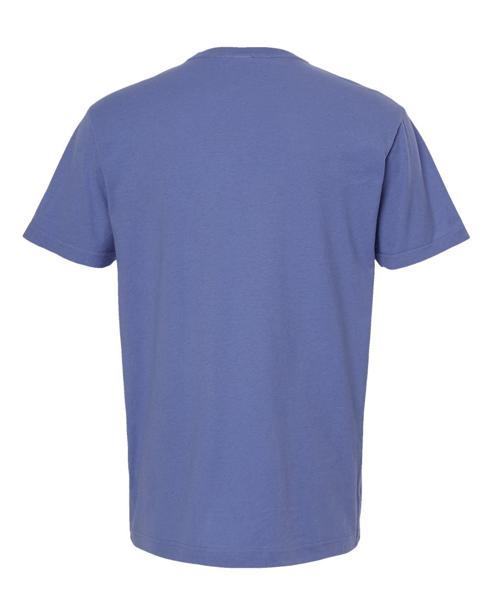 Rear View of Periwinkle Vintage Garment-Dyed T-Shirt - 6500M