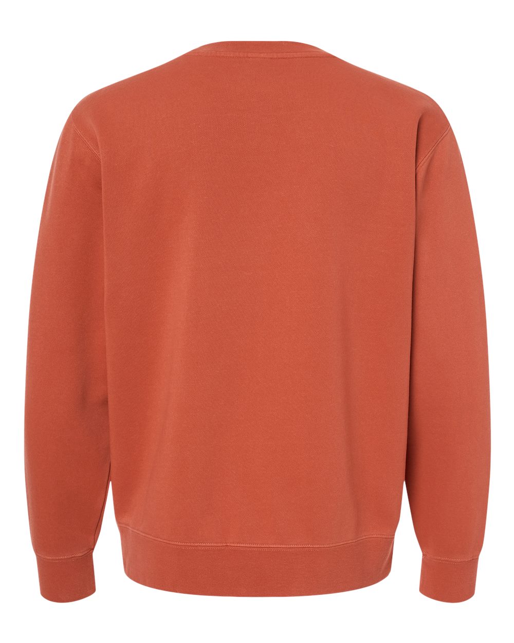 Rear View of Pigment Amber Midweight Pigment-Dyed Crewneck Sweatshirt - PRM3500