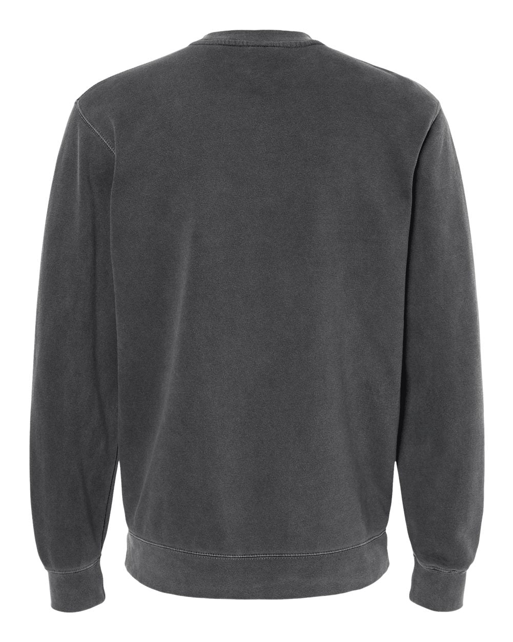 Rear View of Pigment Black Midweight Pigment-Dyed Crewneck Sweatshirt - PRM3500