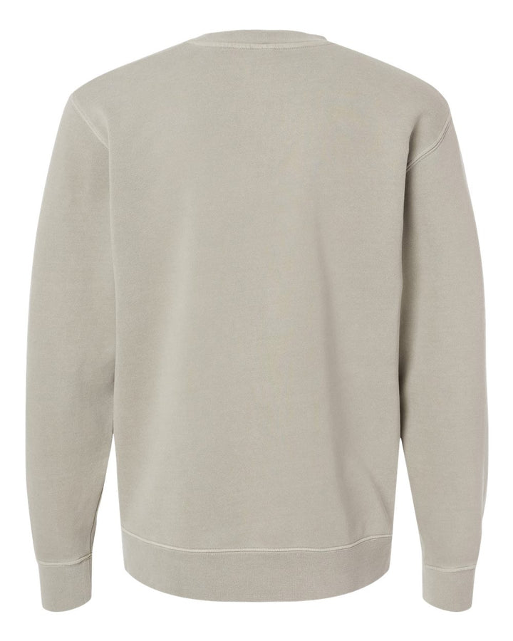 Rear View of Pigment Cement Midweight Pigment-Dyed Crewneck Sweatshirt - PRM3500