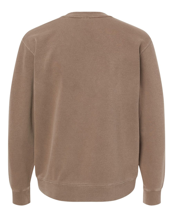 Rear View of Pigment Clay Midweight Pigment-Dyed Crewneck Sweatshirt - PRM3500