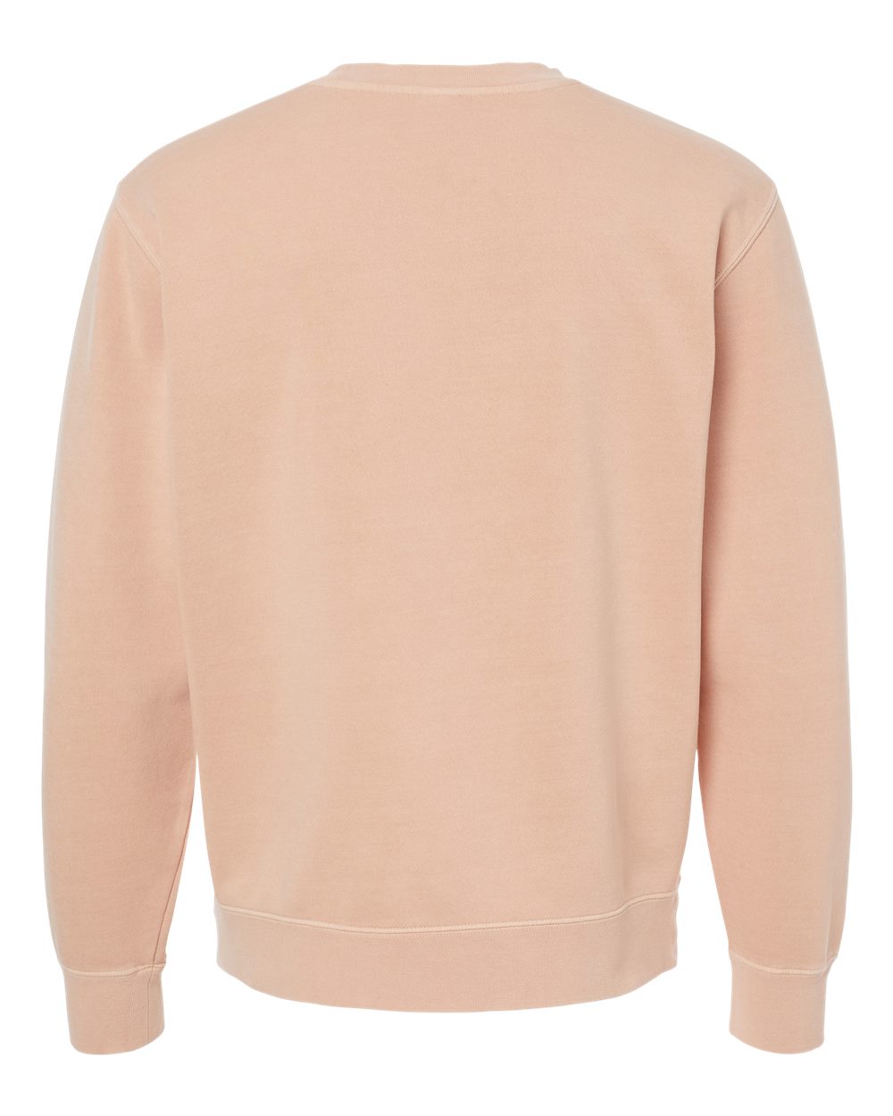 Rear View of Pigment Dusty Pink Midweight Pigment-Dyed Crewneck Sweatshirt - PRM3500
