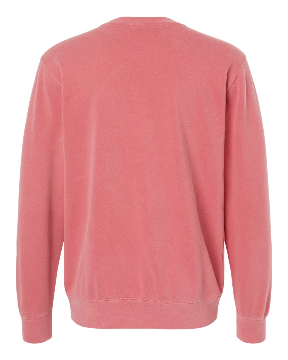 Rear View of Pigment Pink Midweight Pigment-Dyed Crewneck Sweatshirt - PRM3500