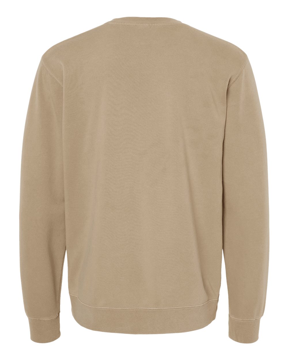 Rear View of Pigment Sandstone Midweight Pigment-Dyed Crewneck Sweatshirt - PRM3500