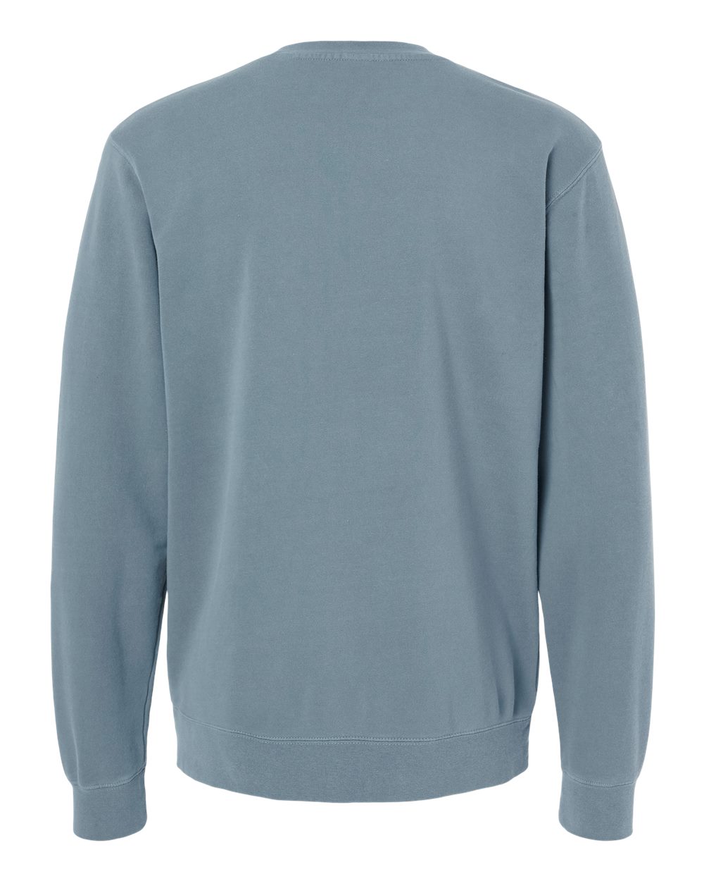 Rear View of Pigment Slate Blue Midweight Pigment-Dyed Crewneck Sweatshirt - PRM3500