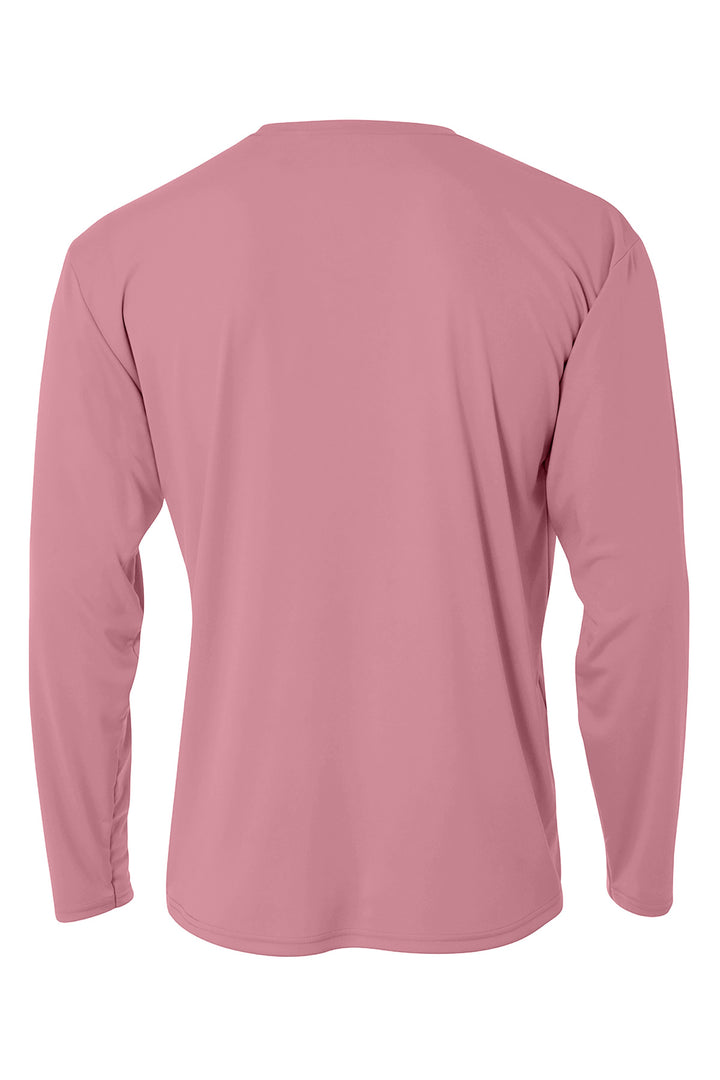 Rear View of Pink A4 Cooling Performance Long Sleeve Tee A4N3165