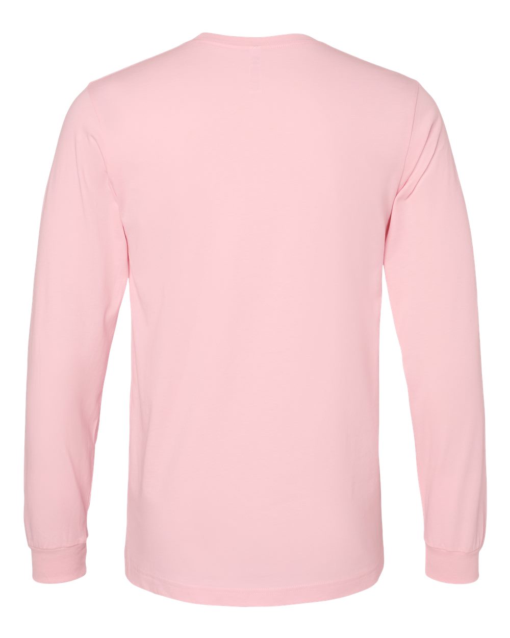 Rear View of Pink Jersey Long Sleeve Tee - 3501