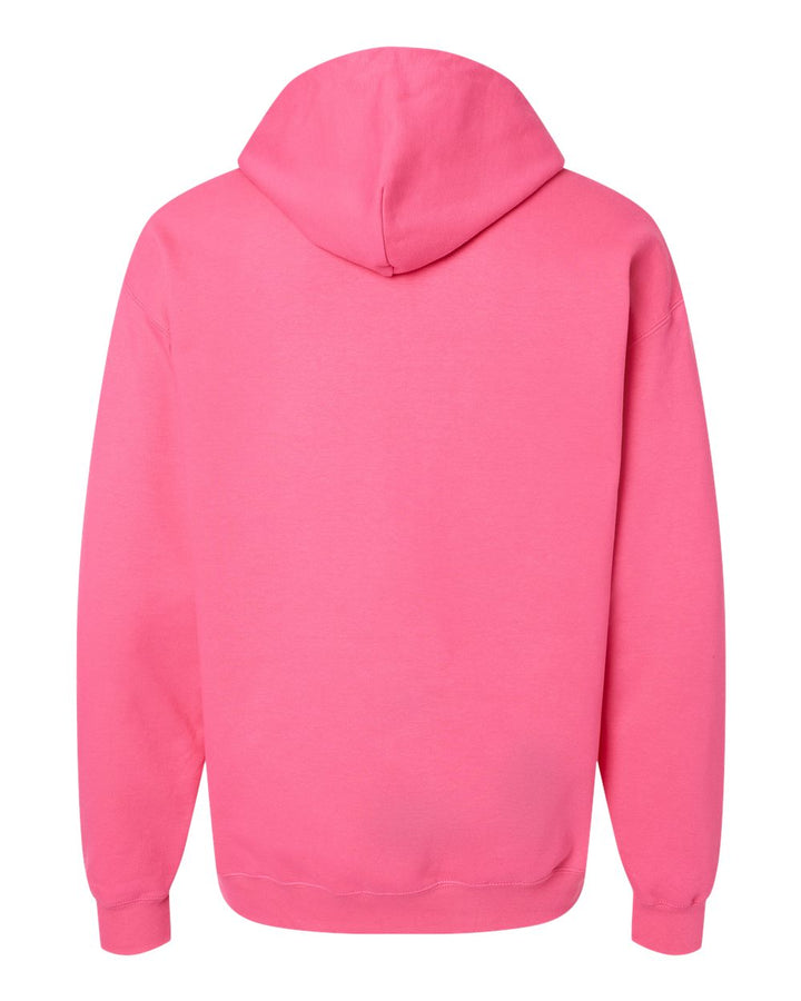 Rear View of Pink Lemonade Softstyle® Midweight Hooded Sweatshirt - SF500