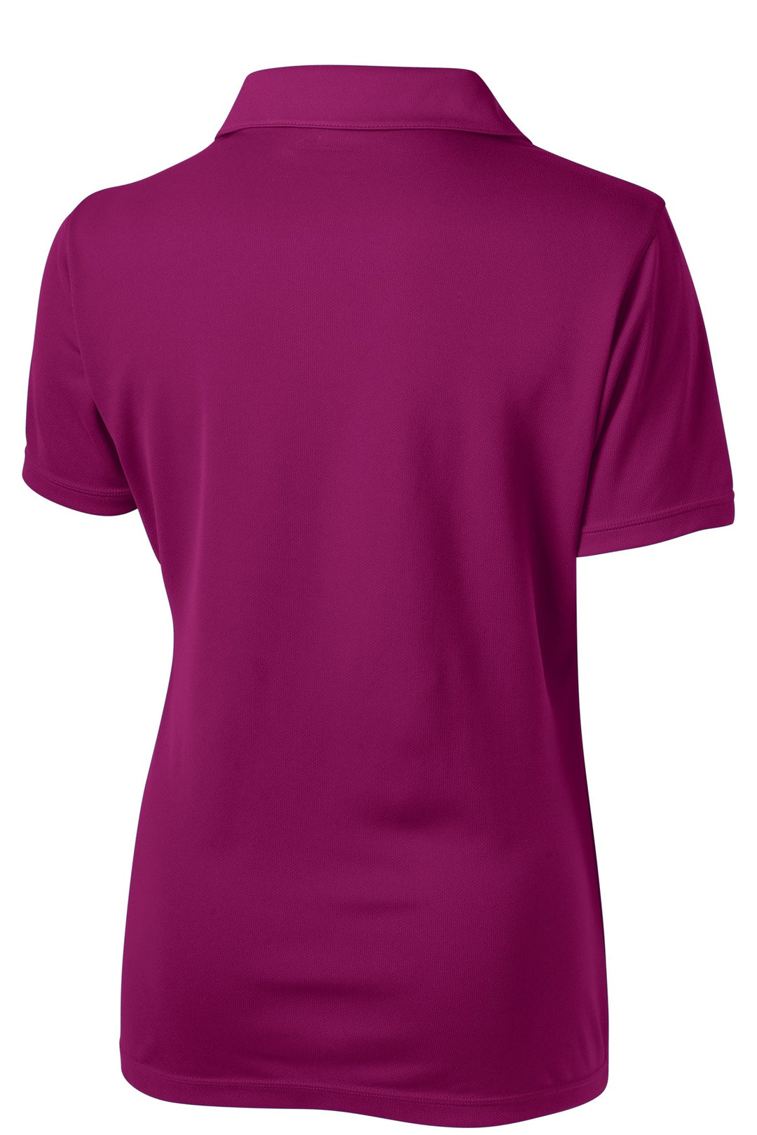 Rear View of Pink Rush Sport-Tek Women's PosiCharge Micro-Mesh Polo. LST680
