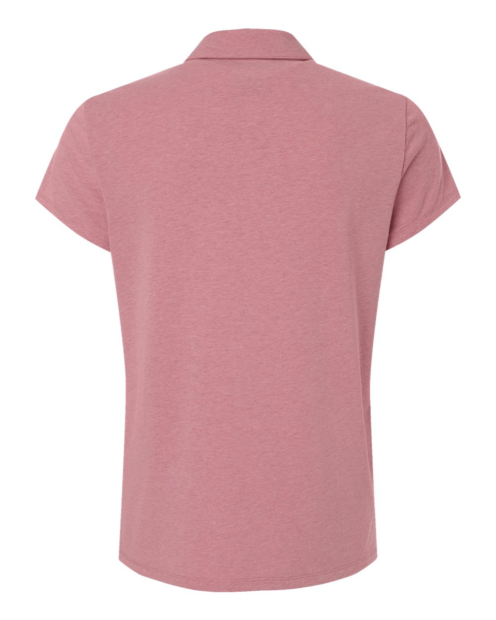 Rear View of Pink Strata Melange Women's Blend Polo - A690