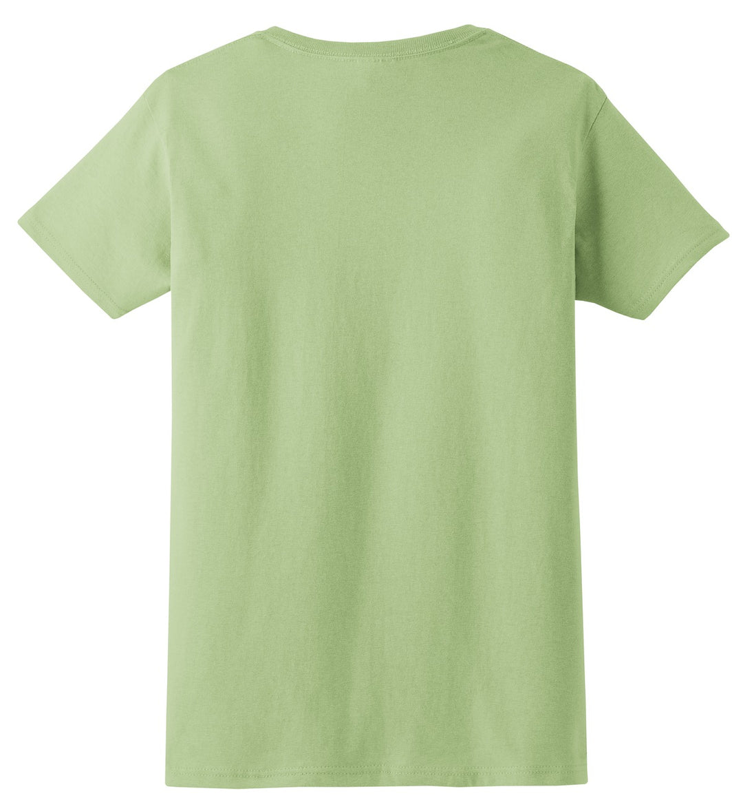 Rear View of Pistachio Gildan Women's Ultra Cotton 100% US Cotton T-Shirt. 2000L