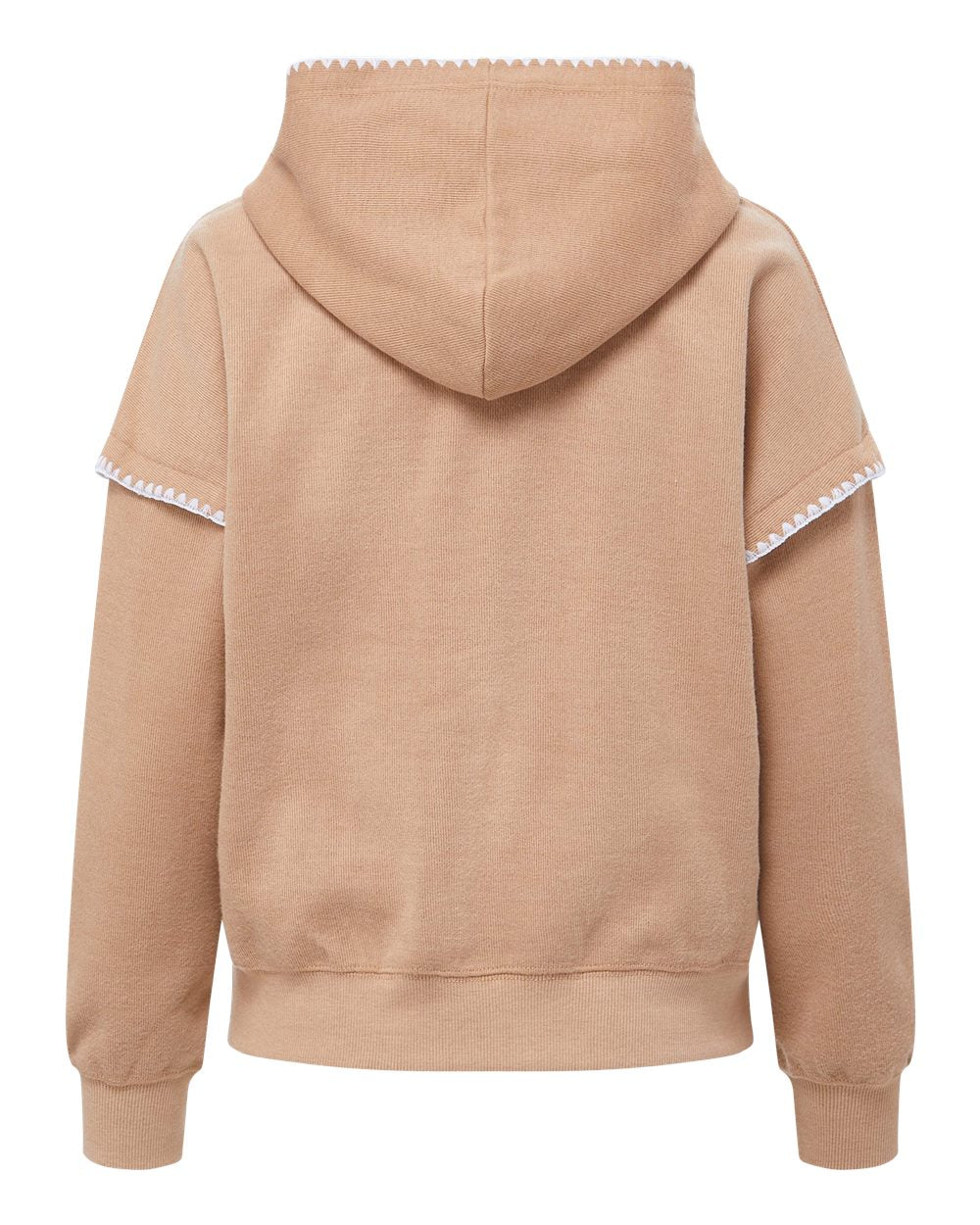 Rear View of Praline Women's Mood & Vibe™ Teegan Crafty Hooded Sweatshirt - W25115