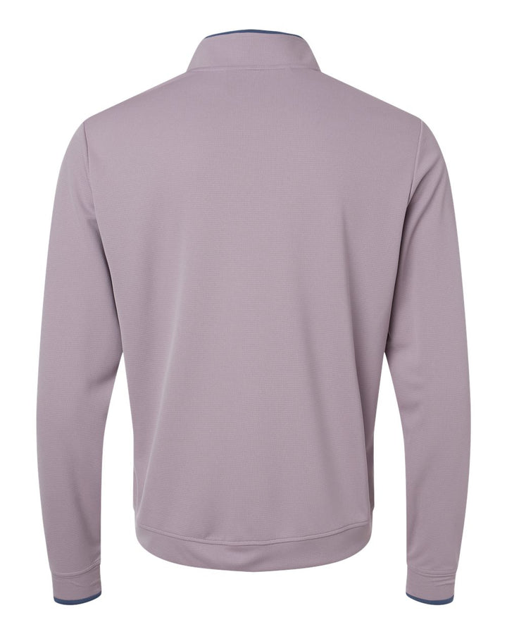 Rear View of Preloved Fig/ Preloved Ink Lightweight Quarter-Zip Pullover - A2002
