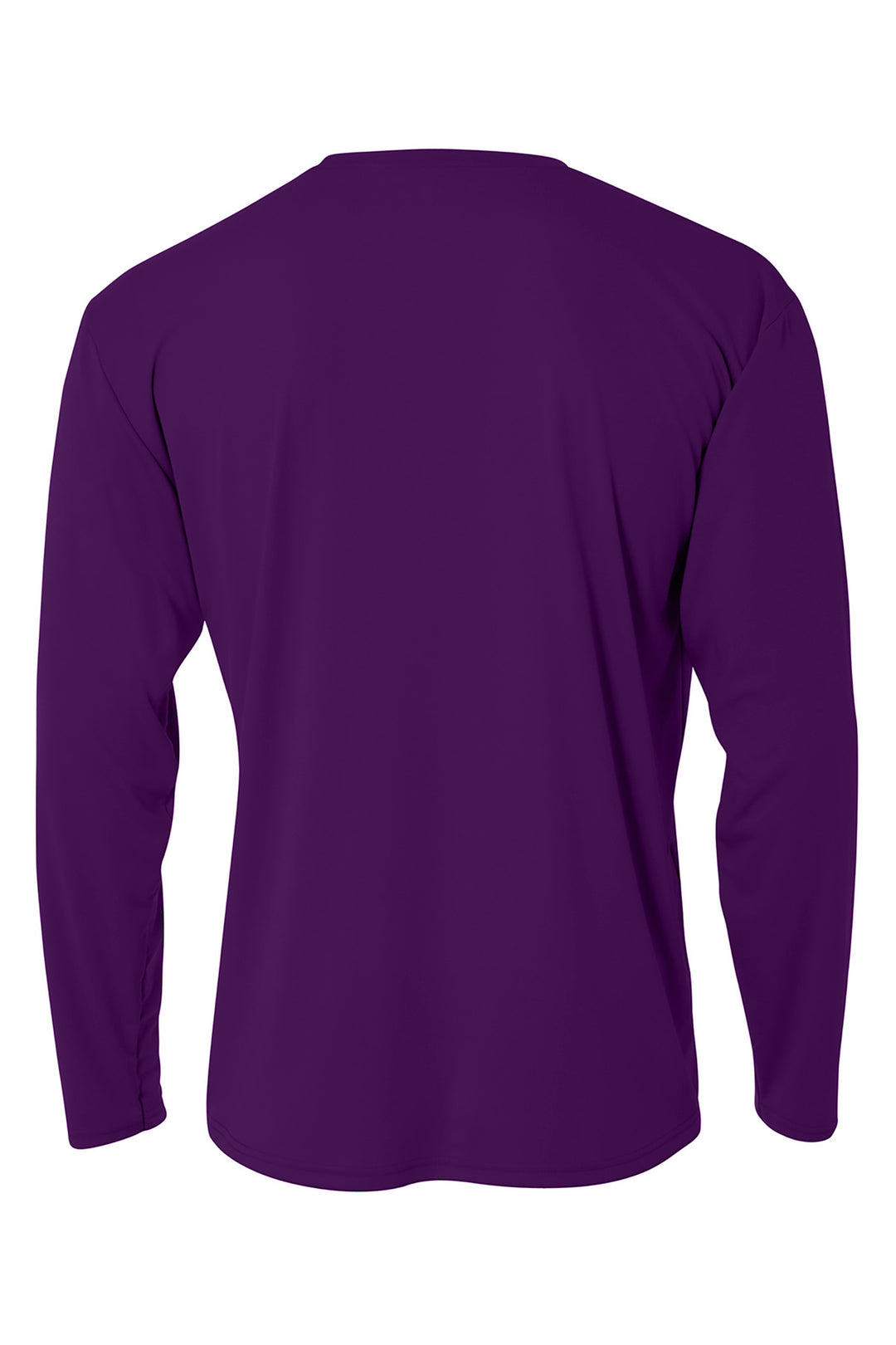 Rear View of Purple A4 Cooling Performance Long Sleeve Tee A4N3165