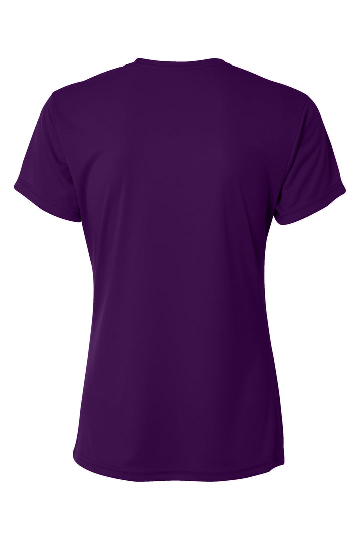 Rear View of Purple A4 Women's Cooling Performance Short Sleeve Tee A4NW3201