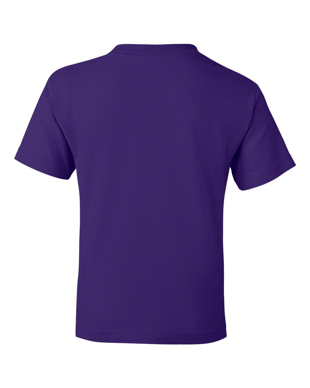 Rear View of Purple DryBlend® Youth T-Shirt - 8000B