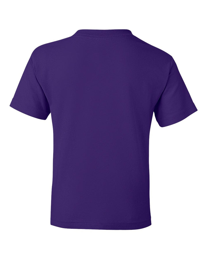 Rear View of Purple DryBlend® Youth T-Shirt - 8000B