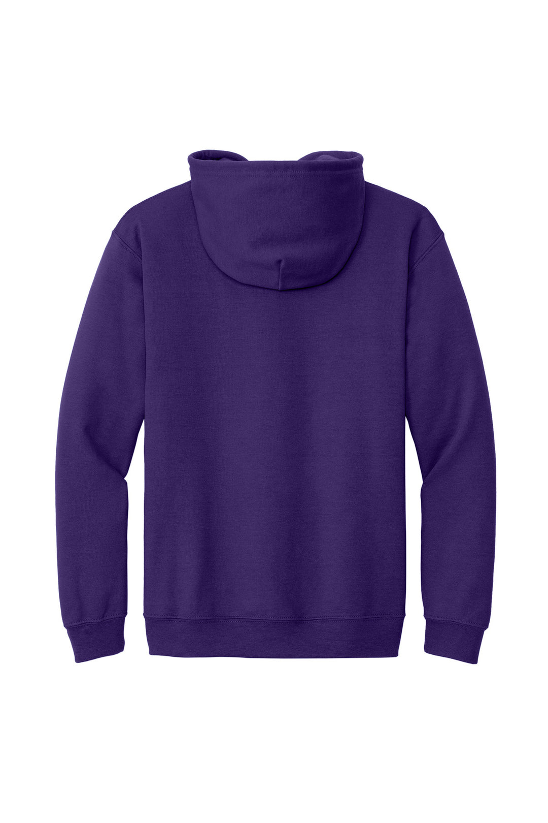 Rear View of Purple Gildan - Heavy Blend Full-Zip Hooded Sweatshirt. 18600