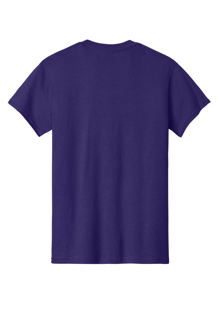 Rear View of Purple Gildan - Heavy Cotton 100% Cotton T-Shirt. 5000