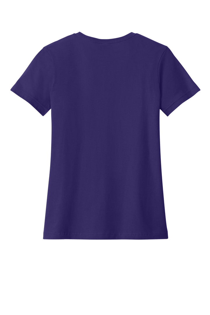 Rear View of Purple Gildan Softstyle Women's T-Shirt. 64000L