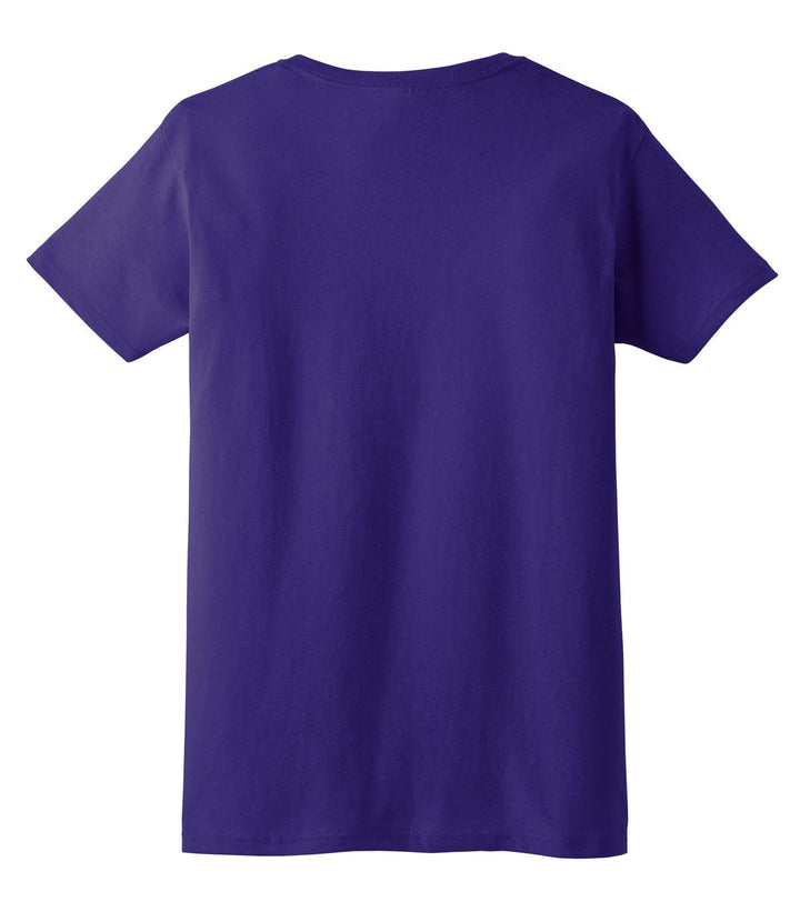 Rear View of Purple Gildan Women's Ultra Cotton 100% US Cotton T-Shirt. 2000L