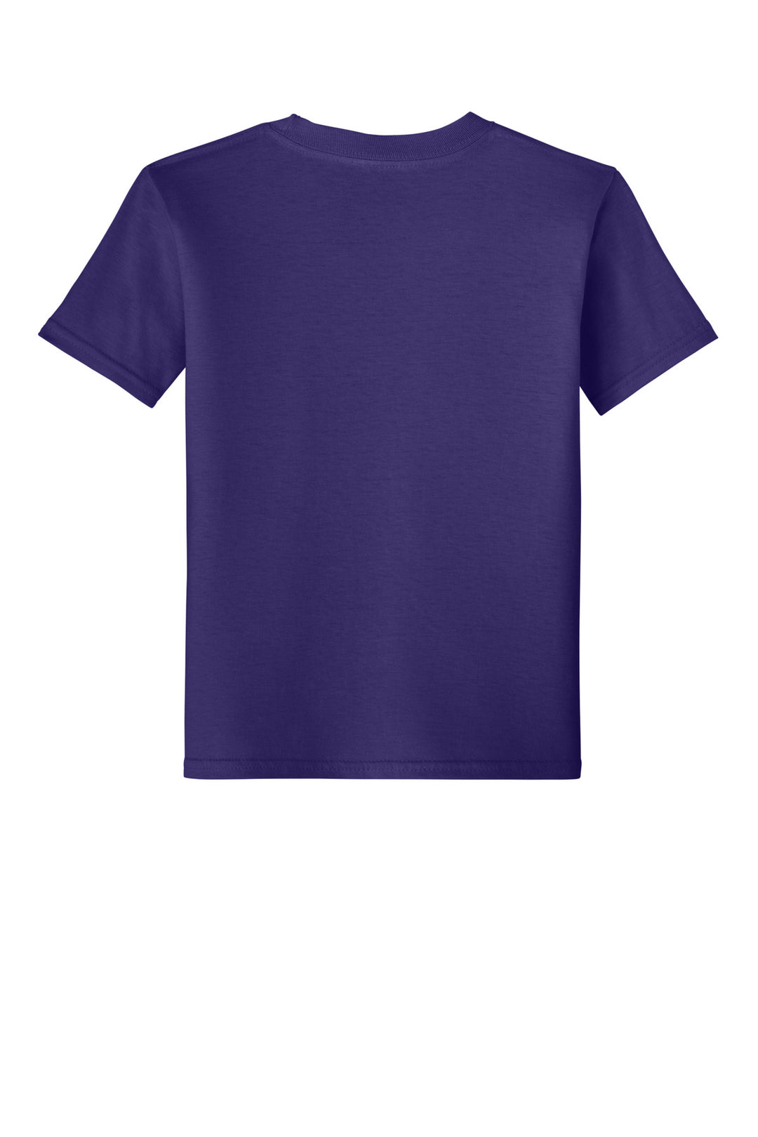 Rear View of Purple Gildan Youth Softstyle T-Shirt 64000B