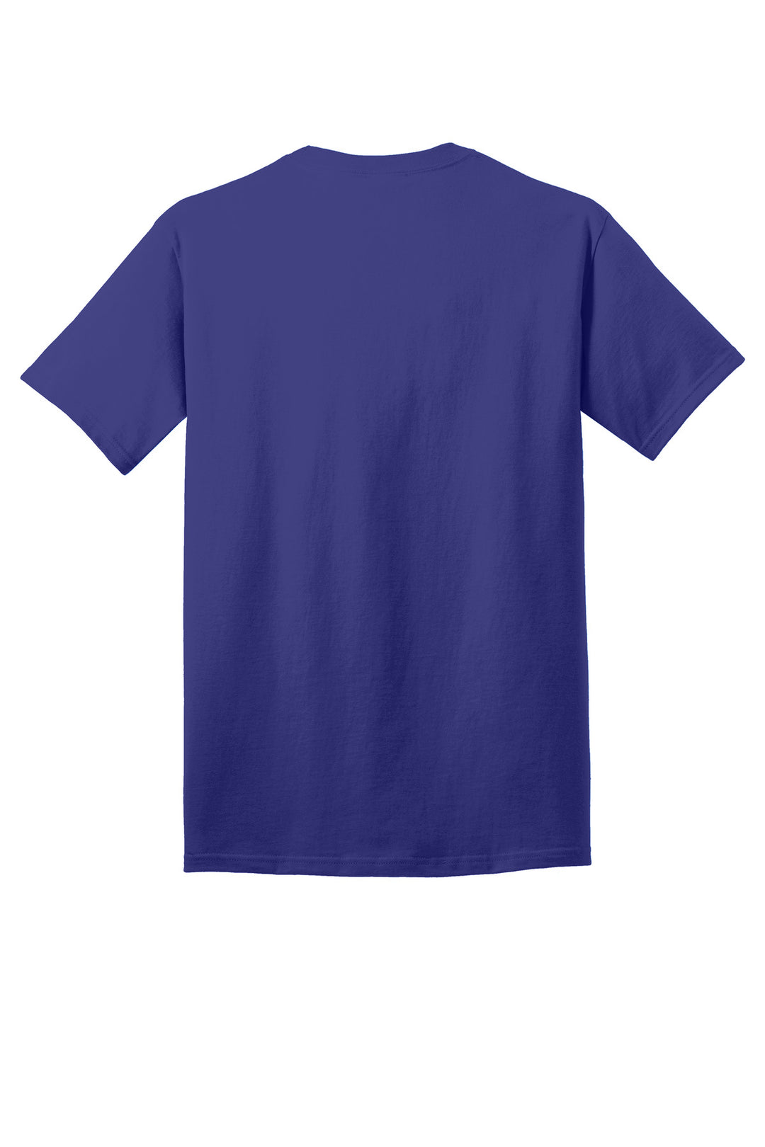 Rear View of Purple Port & Company - Core Cotton Tee. PC54