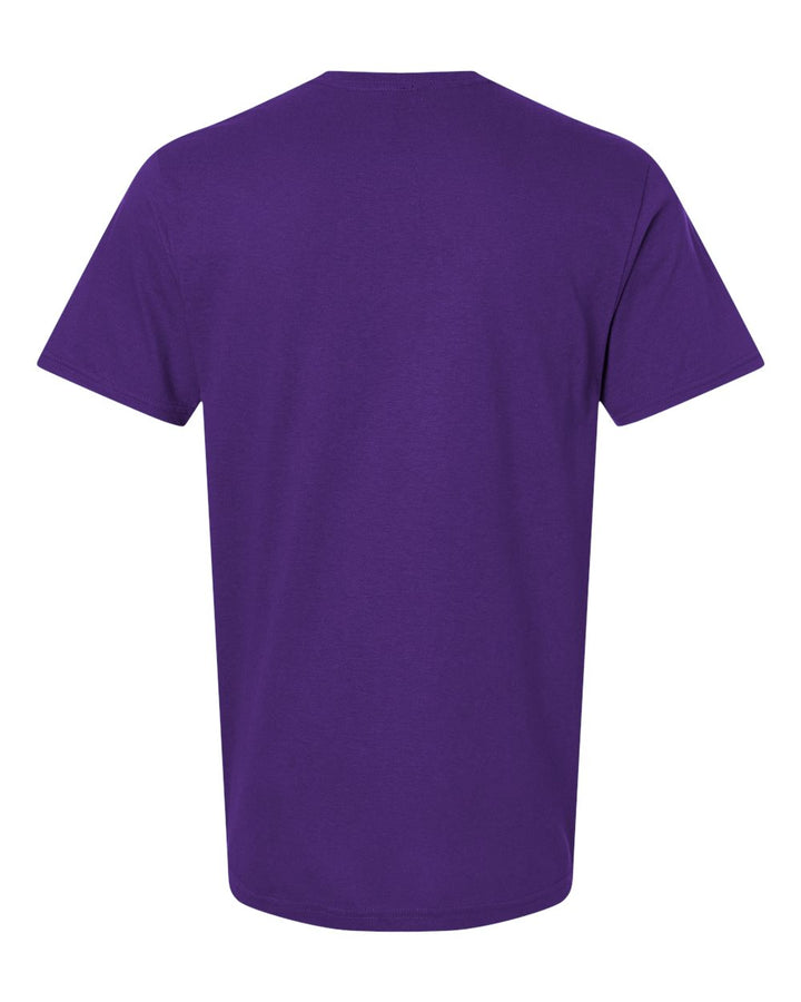 Rear View of Purple Softstyle® T-Shirt - 64000
