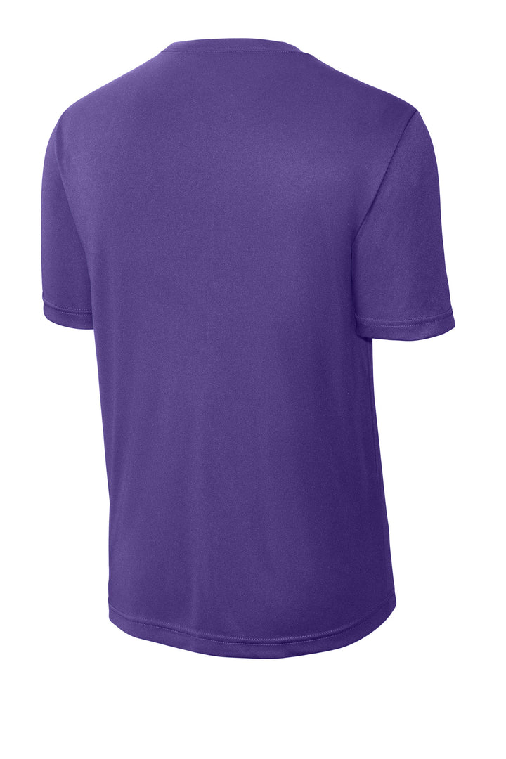 Rear View of Purple Sport-Tek PosiCharge Competitor Tee. ST350