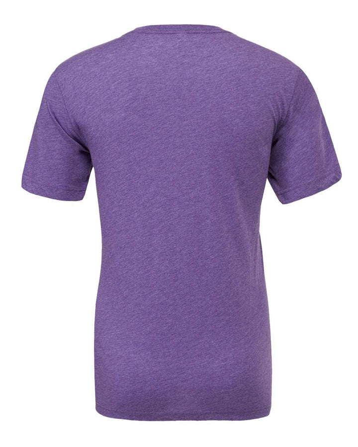 Rear View of Purple Triblend Triblend Tee - 3413