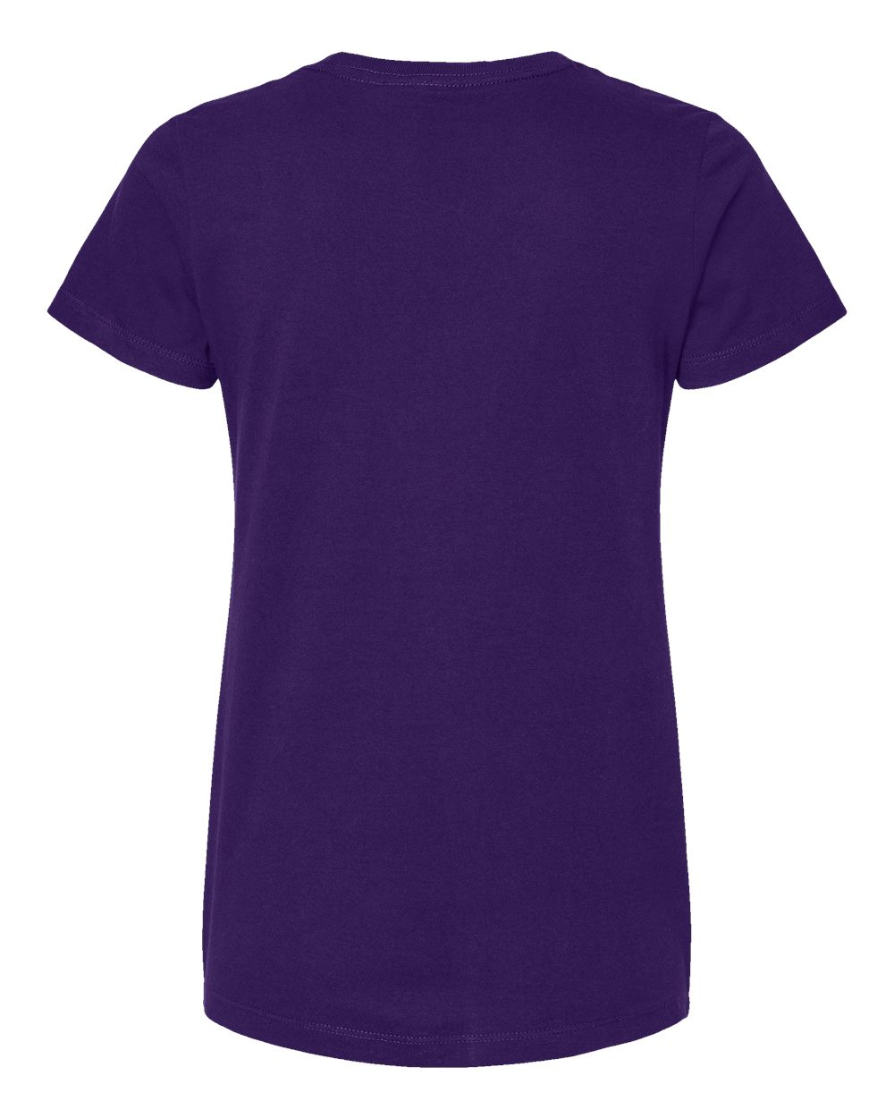 Rear View of Purple Women's Gold Soft Touch T-Shirt - 4810